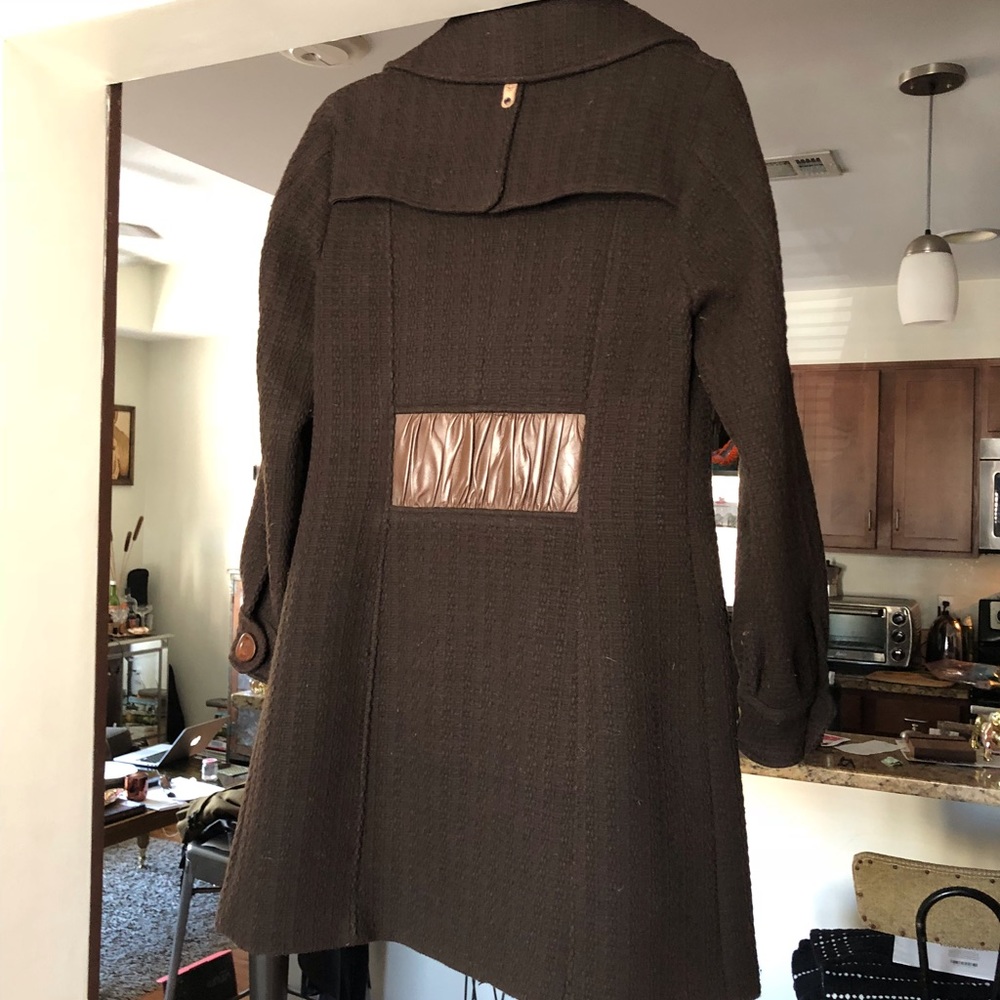 Mackage Wool Coat In Chocolate Brown Euc View 2